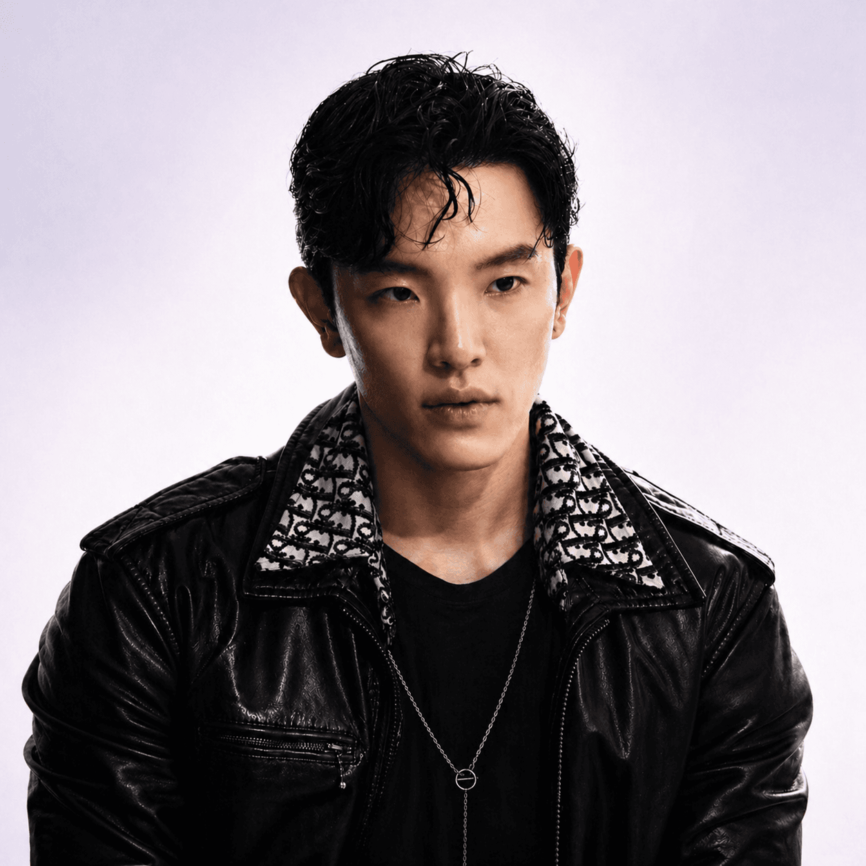 Abe, in a black leather jacket